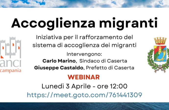 Accoglienza migranti in provincia di Caserta: webinar con il prefetto lunedì 3 aprile alle 12